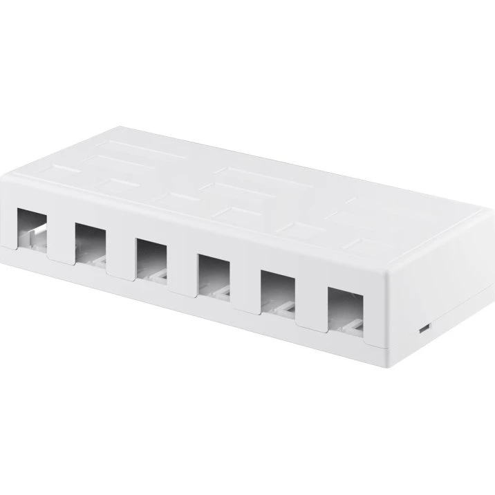 Goobay Tomt Keystone-hus 6-port, hvid