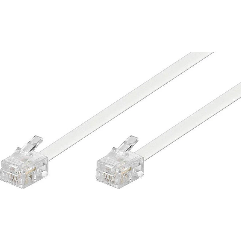 Goobay 10m Telefonkabel RJ11-RJ11 Hvid