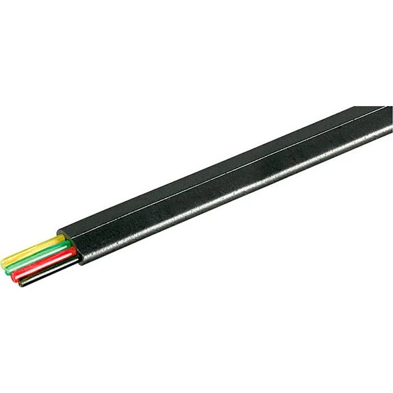 Goobay Telefonkabel 100 m fladt sort