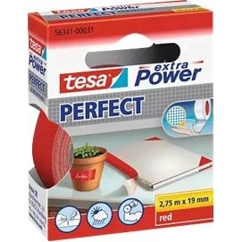 Tesa extra Power Perfect Rød Stoftape 19 mm x 2,75 m