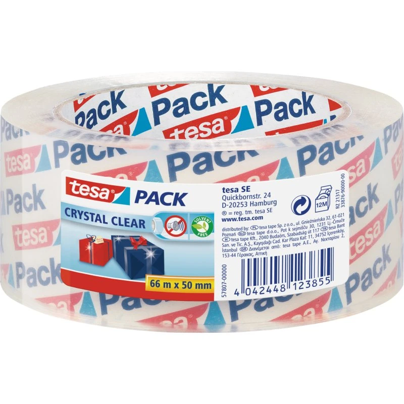 tesa pack Transparent Pakketape 50 mm x 66 m