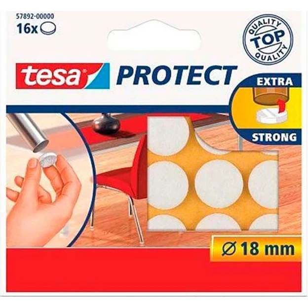 tesa Protect Filtpuder Ø18 mm Hvid, 16-Pack