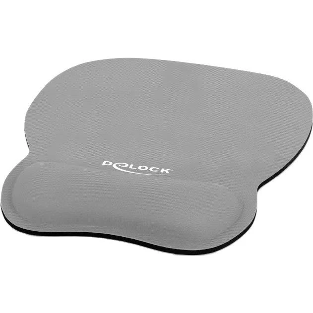 DeLOCK Ergonomisk Musemåtte med Håndledsstøtte, Grå, 24,5 x 20,6 cm