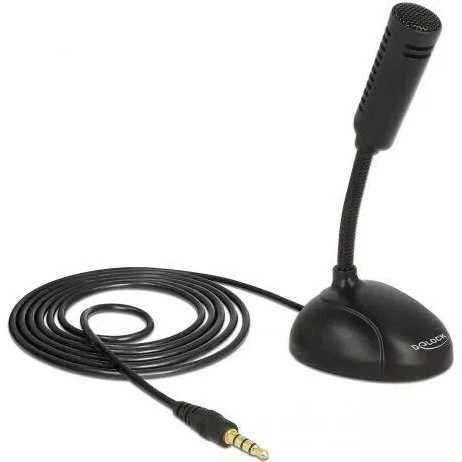 DeLOCK Condenser Mikrofon 3,5 mm, Sort, Omnidirektionel