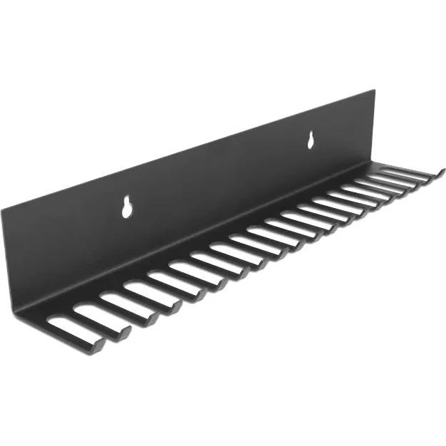 DeLOCK Kabelholder 318x65 mm, sort, vægmonterbar
