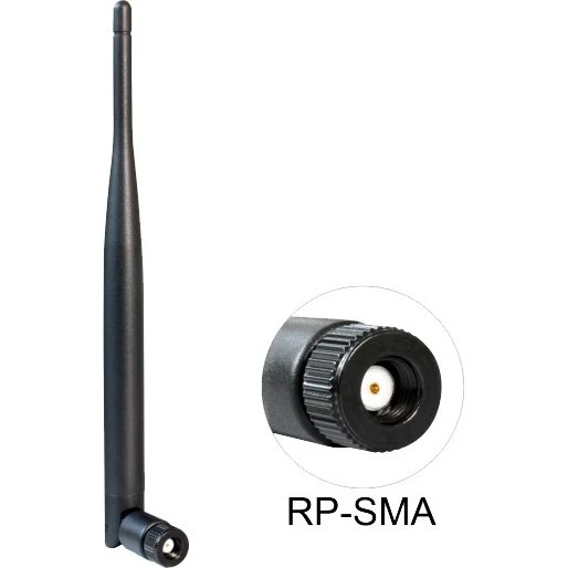 DeLOCK WLAN Antenne 5 dBi RP-SMA Sort