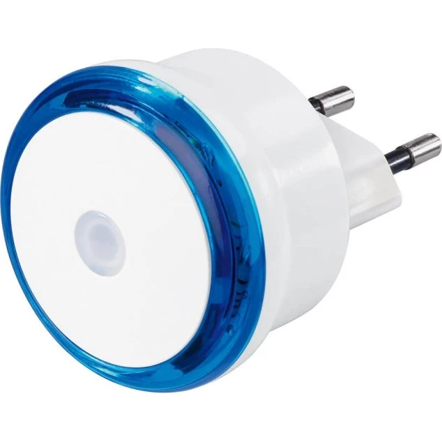 Hama Natlys Basic Blå – LED-natlys med lysstyrkesensor