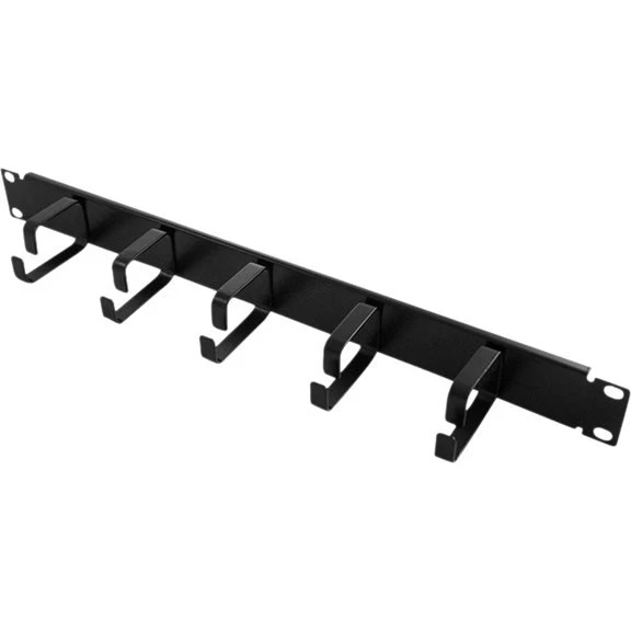 LogiLink 19" Kabelstyringsstang 1U sort (RAL 9005) med 5 metalbrætter