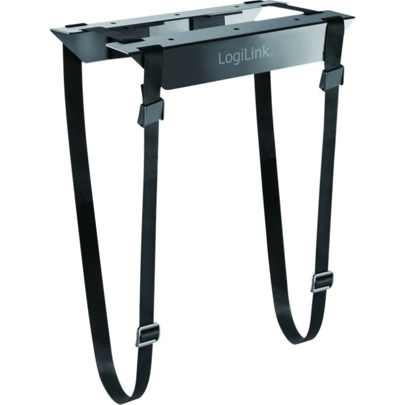 LogiLink EO0009 Justerbar Under-Desk CPU Beslag med Strop, Sort