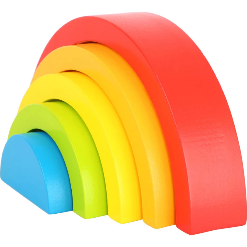 Small Foot Byggeklodser Regnbuen, 5 halvcirkler