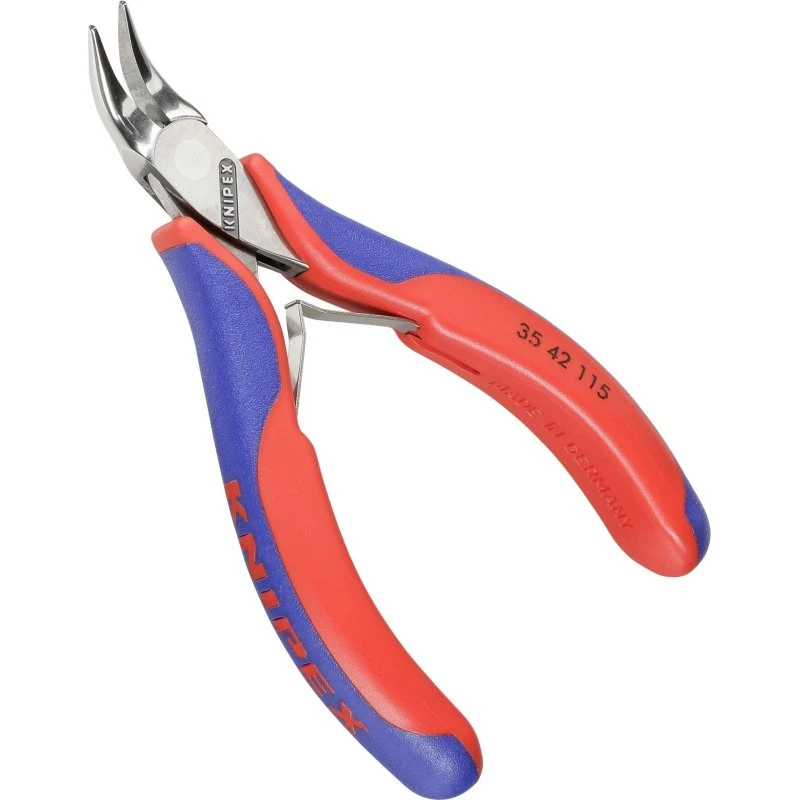 Knipex 35 42 115 Elektronik Spidstang 115 mm, 45°, Rød/Blå