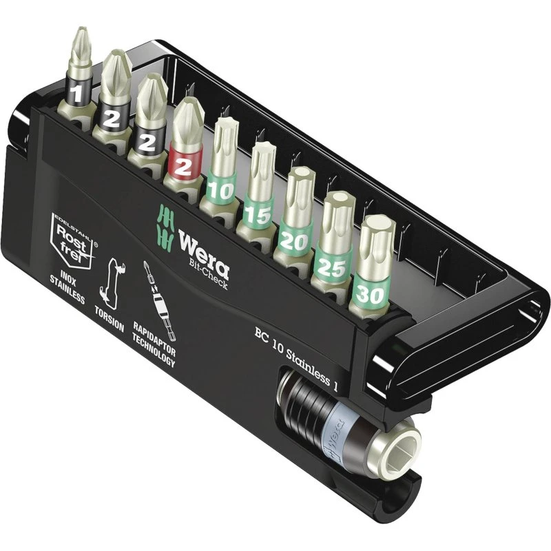 Wera Bit-Check 10 Stainless 1 – 10 dele