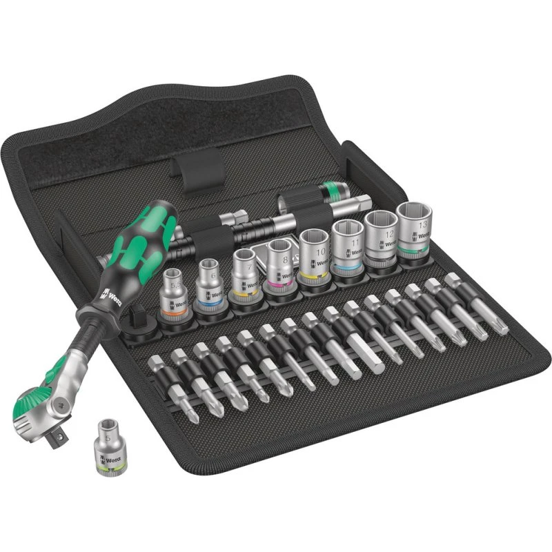 Wera Zyklop Speed 1/4" Skraldenøglesæt, 28 dele