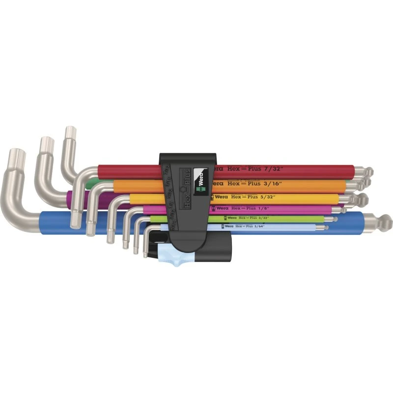 Wera 3950/9 Hex-Plus Imperial 1 L-nøglesæt (9 dele)