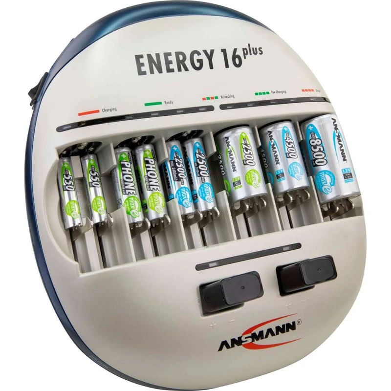 Ansmann Energy 16 Plus Batterilader med USB