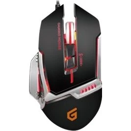 Conceptronic DJEBBEL 8 Optisk Gaming Mus, Sort/Sølv, 8 Knapper, USB