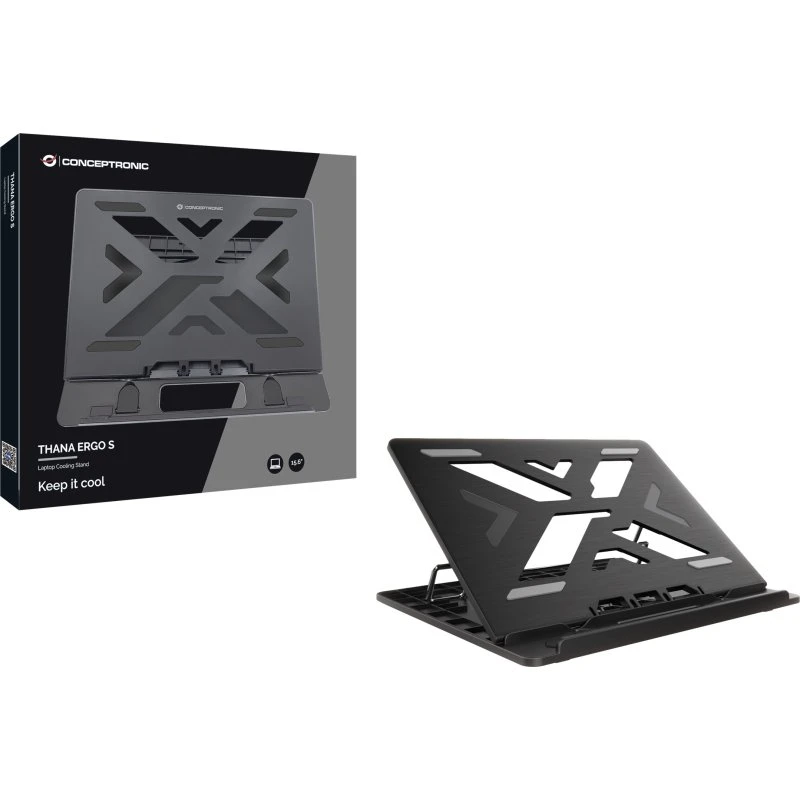 Conceptronic THANA ERGO S 15,6" Laptop Stander med 2-fan Køler