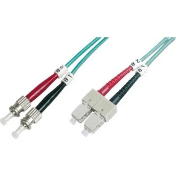 DIGITUS Fiberoptisk Patchkabel OM3 2m ST/SC Turquoise