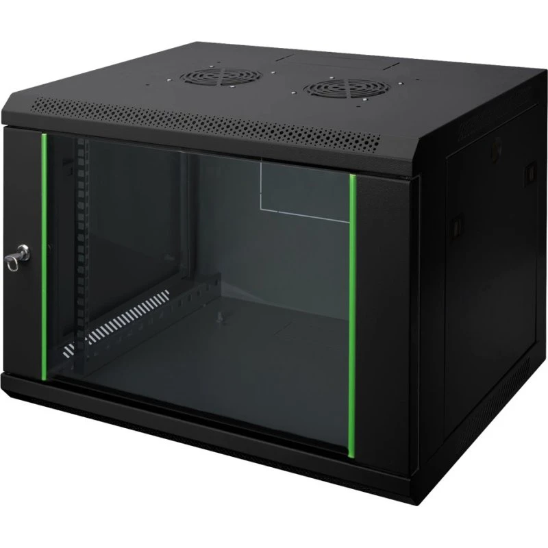 Digitus DN-19 07-U-EC-SW 7U Vægmonteret Rackskab, Sort