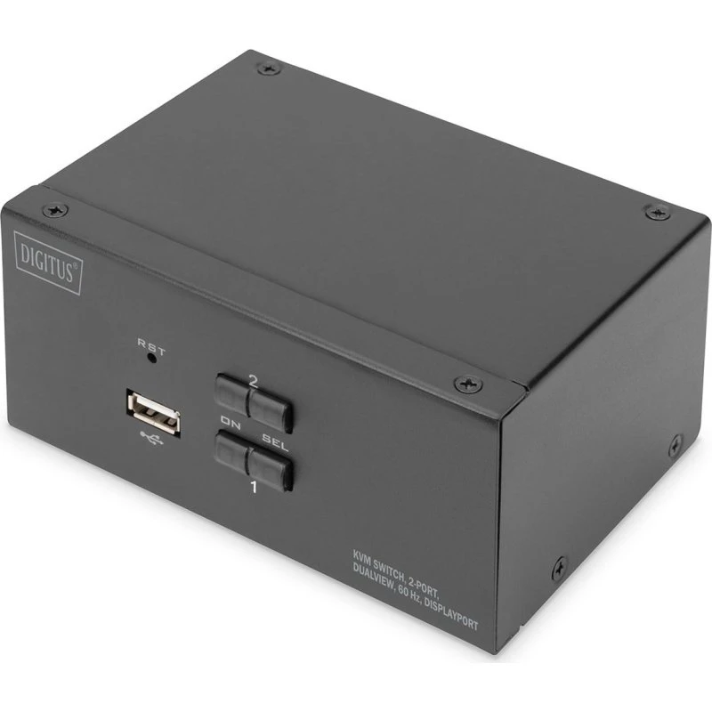 Digitus DS-12862 KVM Switch 2-Port 4K Dual Display DisplayPort