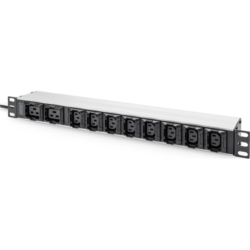 DIGITUS Stikdåse 19" 1U 10-stik 16A med C13/C19