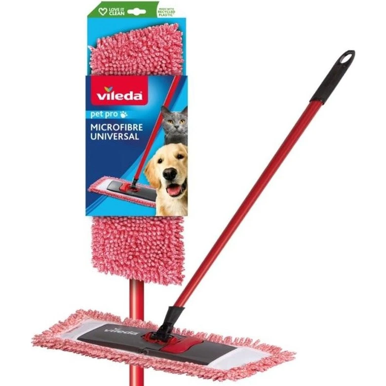 Vileda Pet Pro Gulvmoppe Mikrofiber, Rød