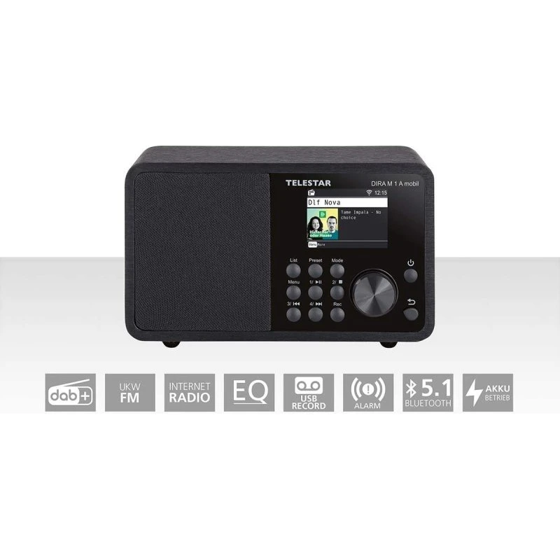 Telestar DIRA M 1 A DAB+ Mobilradio med Bluetooth, Sort