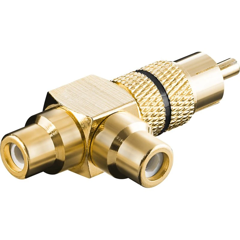 goobay A 189 RCA T-adapter, sort