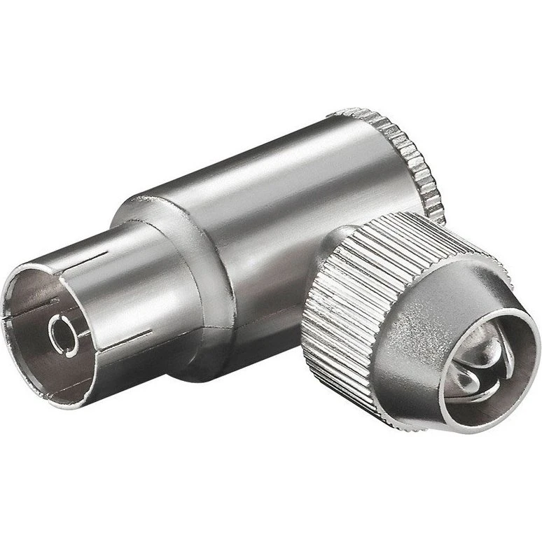 Goobay Antennestik Hun 90° Metal, IEC, 10 stk