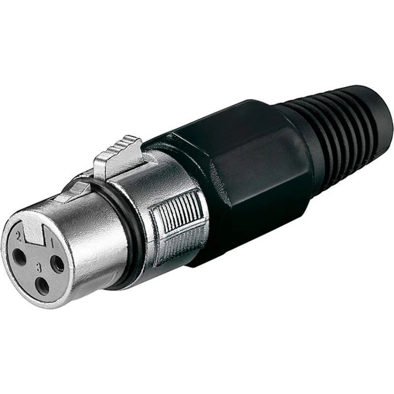 Goobay XLR Stik Hun 3P Nikkel