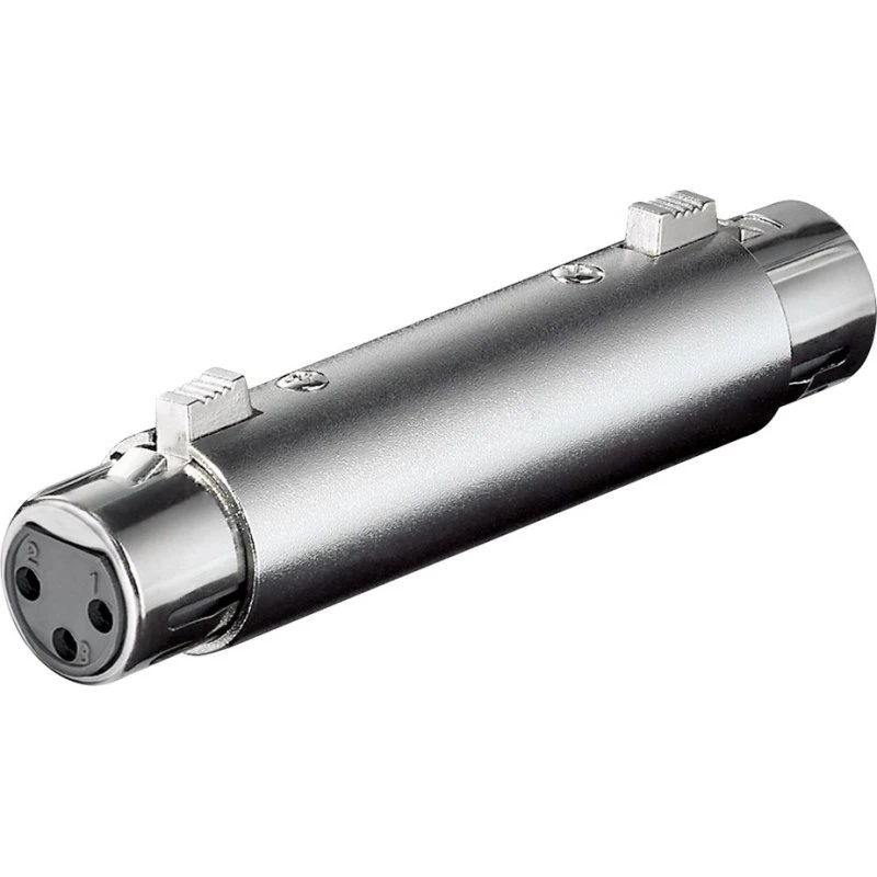 goobay XLR 3P hun til 3P hun, nickel finish