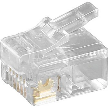 Goobay RJ12 Telefonkonnektor 6P6C, Transparent