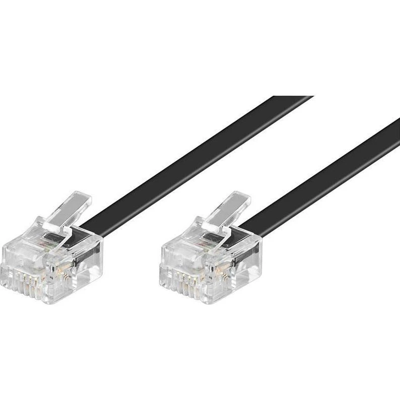 goobay Telefonledning 6m Sort (2 x RJ11)