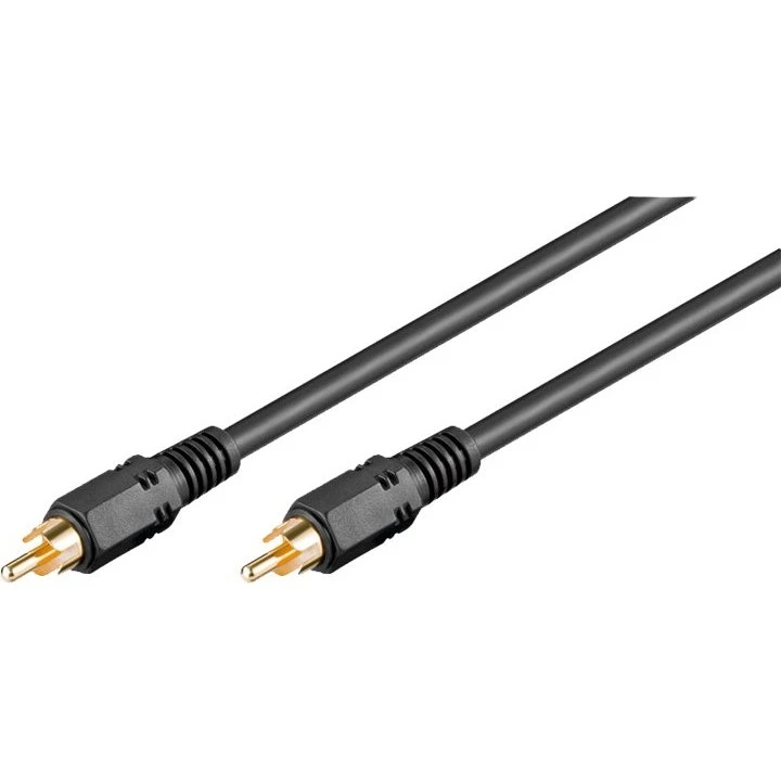 Phonokabel RCA han til RCA han, 10m, guld, RG59