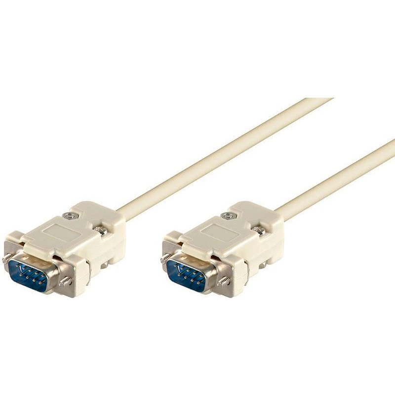 Goobay RS232 9-pins Han/Han 2m grå