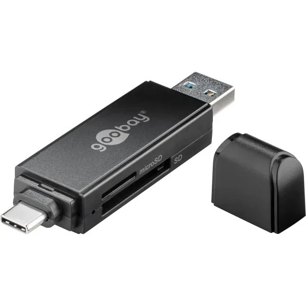Goobay USB 3.0/USB-C 2-in-1 kortlæser (SD/MicroSD)