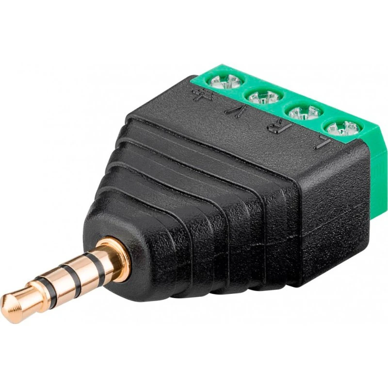 Goobay 3,5mm Hanstik med Skrueterminaler, 4-pol