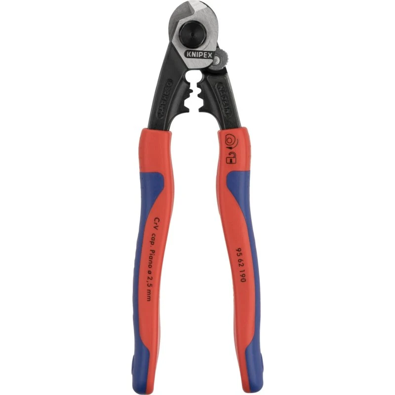 KNIPEX 9562190 Kabelsaks sort med blå/røde greb