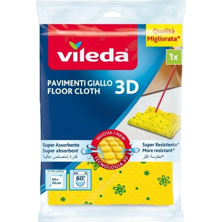 Vileda Mikrofiber 3D Gulvvaskeklud 60x50 cm