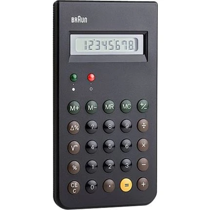 Braun BNE001BK Skrivebords-regnemaskine, 8 cifre, sort