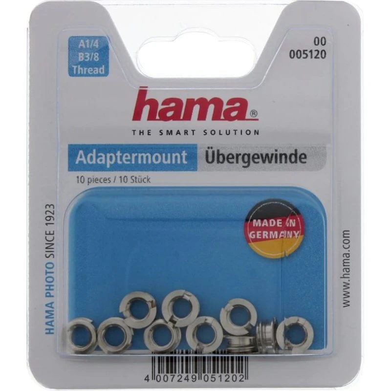 Hama Tripod Conversion Bushings 3/8 til 1/4 tomme (10 stk)