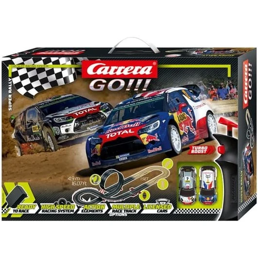 Carrera GO!!! Super Rally - Racerbane 4,9 m med 2 Citroën DS3 WRC