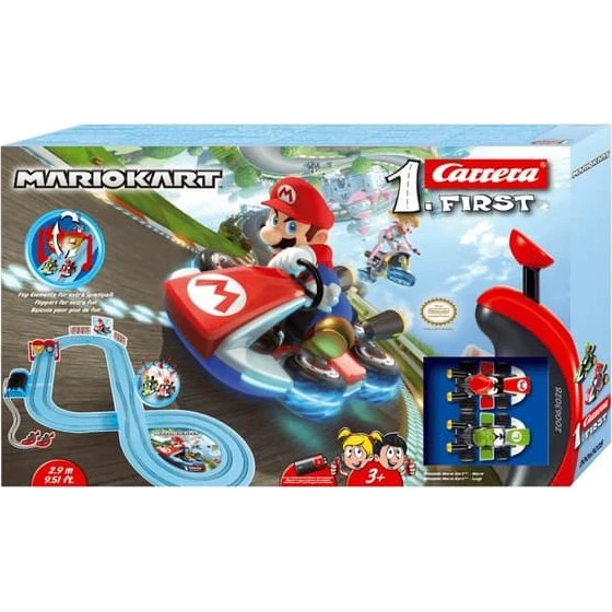 Carrera Racerbane Mario Kart - 2,4 m med Mario og Yoshi