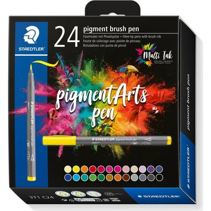 Staedtler Pigment Arts Brush Pen 24 farver