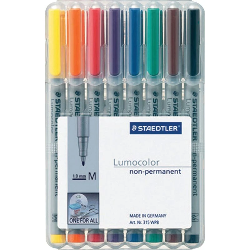 Staedtler Lumocolor Non-P 1,0 mm 8 farver