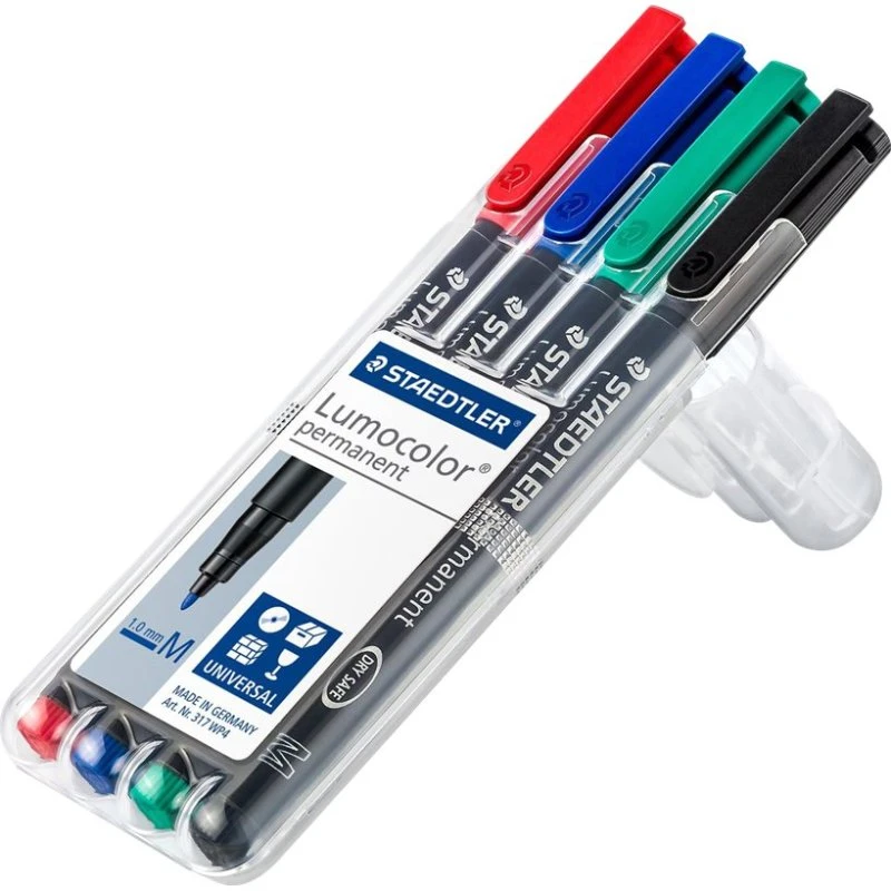 Staedtler Lumocolor Perm M 1,0 mm 4 farver