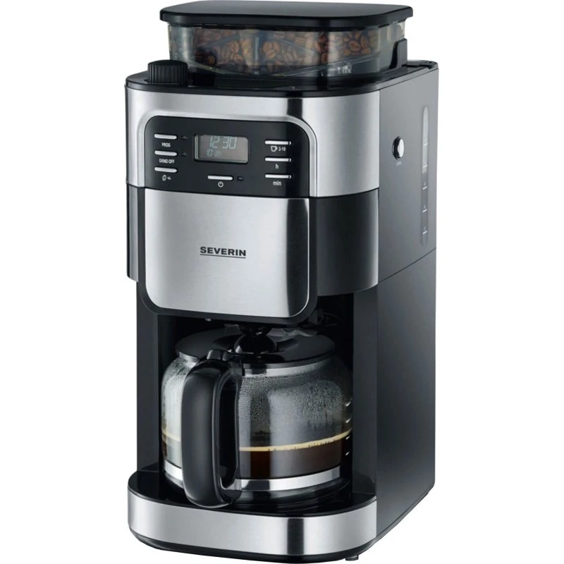 Severin 4810 Kaffemaskine med kværn, 1000W, 10 kopper