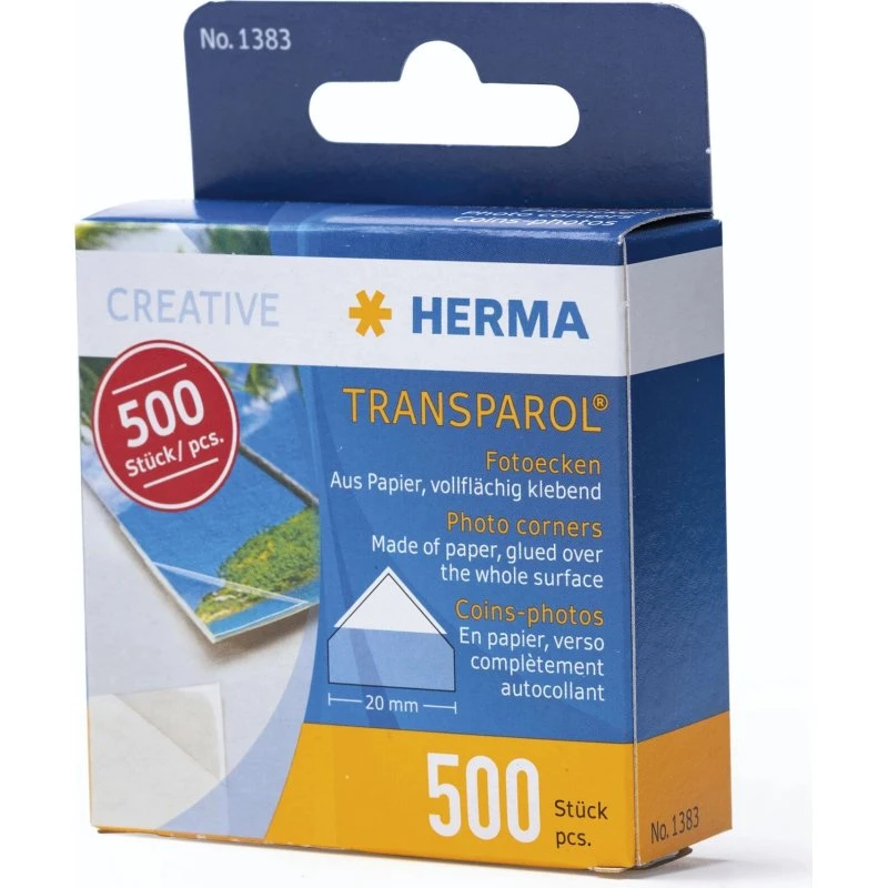 Herma Transparol Fotohjørne, 500 stk, selvklæbende
