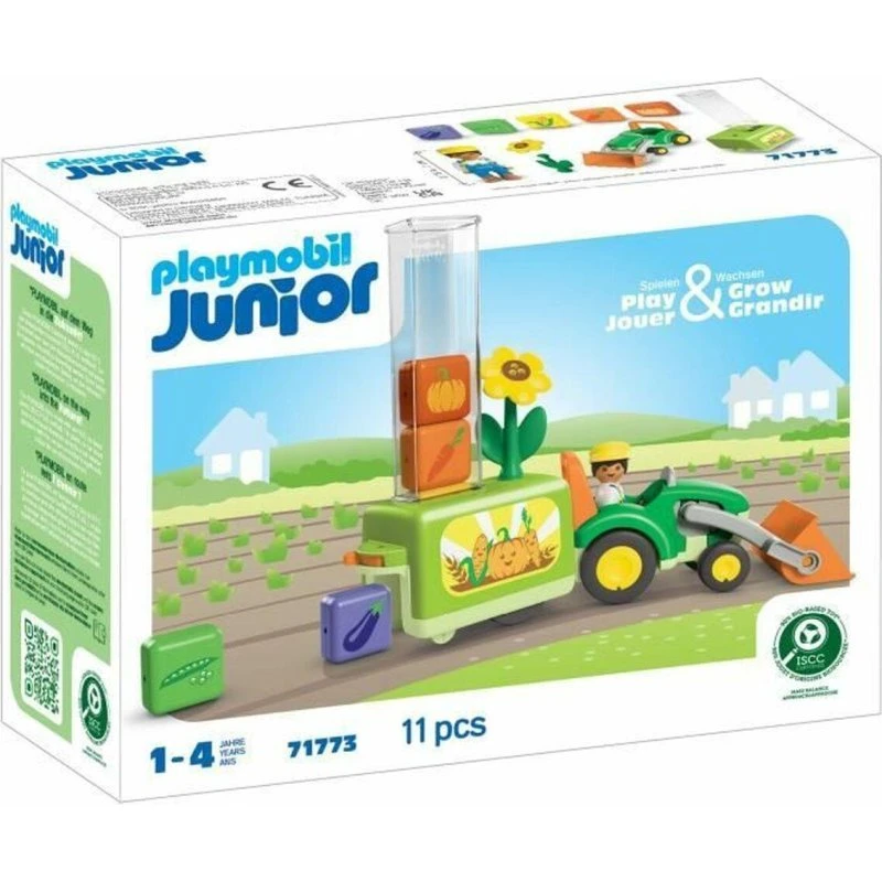 Playmobil Junior 71773 Traktor med Læs og Planter