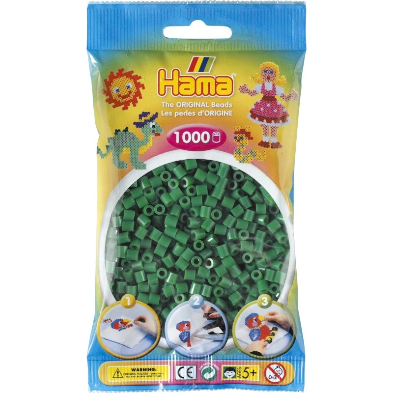 Hama Grønne Midi Perler – 1000 stk.